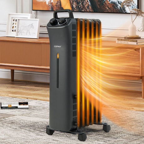 Calentador portátil de aceite de 1500W con 3 niveles de calor