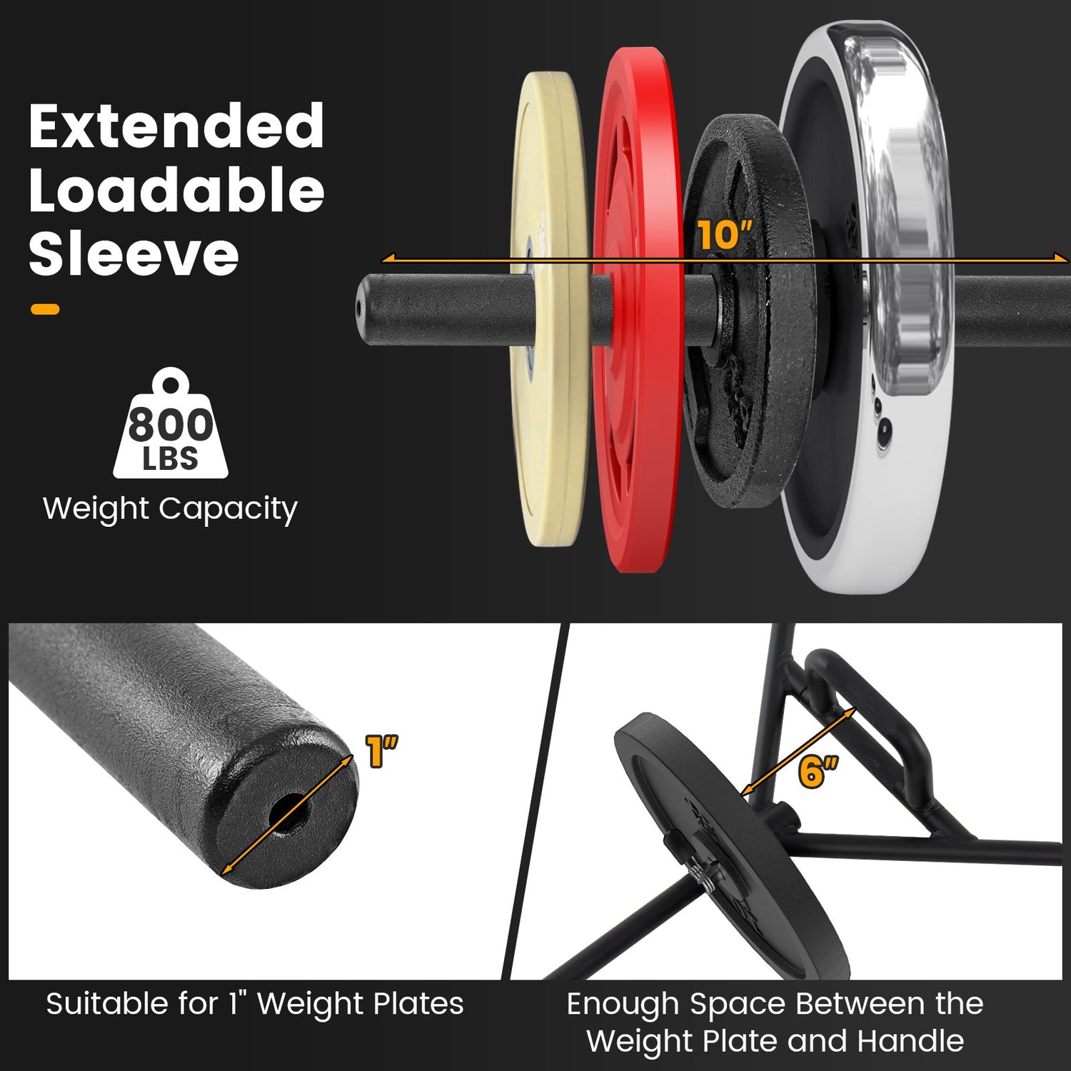 Olympic Hex Trap Bar with 2 Spring Collars and Foldable Handle
