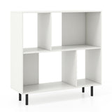 Open Shelf Bookcase with 4 Compartments