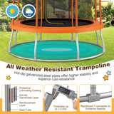 8 Feet Outdoor Unique Flower Shape Trampoline with Enclosure Net