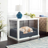 Cama ortopédica para perros, espuma viscoelástica con reposacabezas para perros grandes - Gris