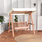Outdoor 2-Seat Swing Bench w/ith A Frame and Sturdy Metal Hanging Chainsx