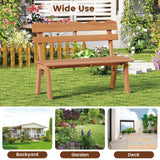 Outdoor Acacia Wood Garden Bench with 800 lbs Weight Capacity