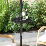 Mesa de sombrilla ajustable para exteriores de 20 pulgadas con orificio para sombrilla de 1.5 pulgadas