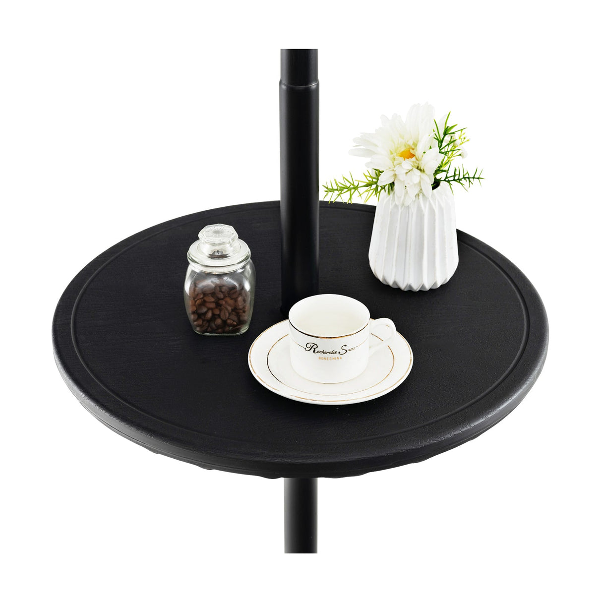 Mesa de sombrilla ajustable para exteriores de 20 pulgadas con orificio para sombrilla de 1.5 pulgadas
