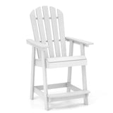 Sillón de patio de HDPE con reposabrazos y reposapiés para interior y exterior