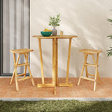 Set of 2 No Assembly Outdoor Bar Stools with Countered Seat
