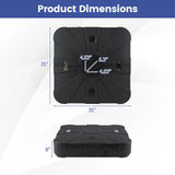 Outdoor Cantilever Umbrella Base Square Water and Sand Fillable Base