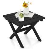 Mesa auxiliar plegable para exteriores, plegable, resistente a la intemperie, de HDPE, estilo Adirondack