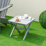 Mesa auxiliar plegable para exteriores, plegable, resistente a la intemperie, de HDPE, estilo Adirondack