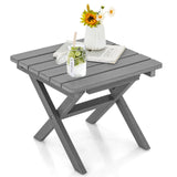 Mesa auxiliar plegable para exteriores, plegable, resistente a la intemperie, de HDPE, estilo Adirondack