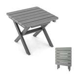 Mesa auxiliar plegable para exteriores, plegable, resistente a la intemperie, de HDPE, estilo Adirondack