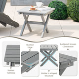 Mesa auxiliar plegable para exteriores, plegable, resistente a la intemperie, de HDPE, estilo Adirondack