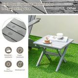 Mesa auxiliar plegable para exteriores, plegable, resistente a la intemperie, de HDPE, estilo Adirondack