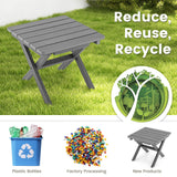 Mesa auxiliar plegable para exteriores, plegable, resistente a la intemperie, de HDPE, estilo Adirondack