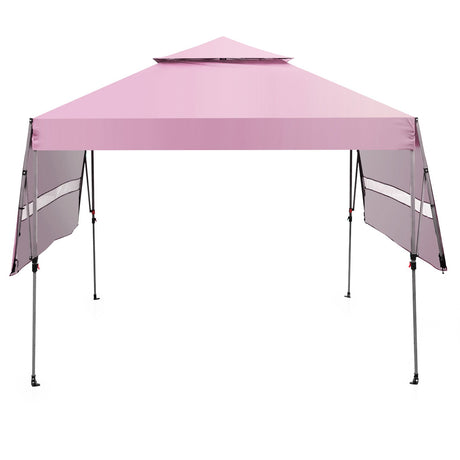 Carpa Plegable Instantánea para Exteriores de 10 x 17.6 Pies con Doble Toldo Medio