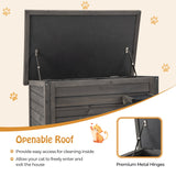 Outdoor Insulated Cat House with All-Round Foam Insulated for Winter-Gray