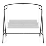 Outdoor Metal Swing Frame with Extra Side Bars-Black