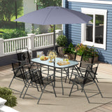 6 sillas de patio para exterior con estructura de metal inoxidable