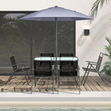 6 sillas de patio para exterior con estructura de metal inoxidable
