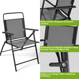 6 sillas de patio para exterior con estructura de metal inoxidable