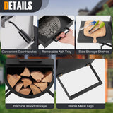 Horno de Pizza Exterior con Cubierta de Tela Oxford 600D Piedra para Pizza de 12 Pulgadas y Parrilla de Cocción