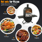 Horno de Pizza Exterior con Cubierta de Tela Oxford 600D Piedra para Pizza de 12 Pulgadas y Parrilla de Cocción