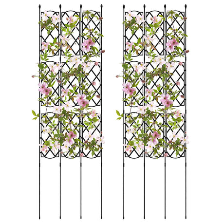 Paquete de 3 soportes para plantas de exterior para arriates elevados