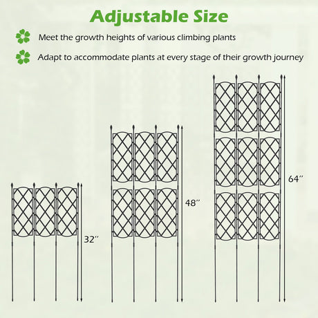 Paquete de 3 soportes para plantas de exterior para arriates elevados