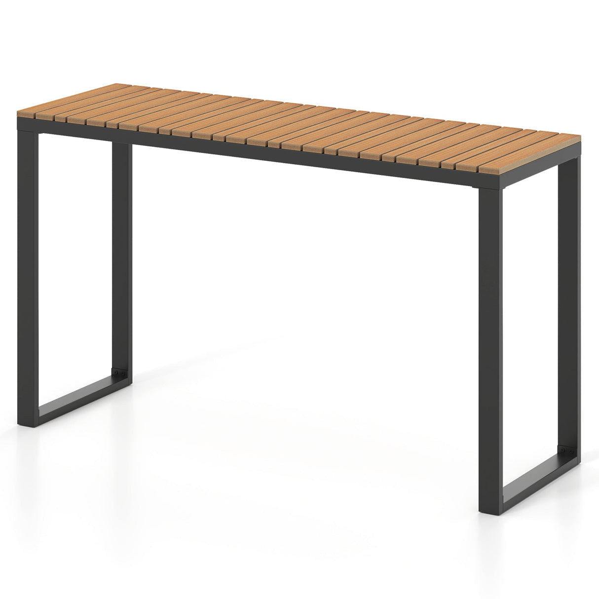 Mesa Consola Rectangular para Exteriores con Tablero de WPC de Larga Duración