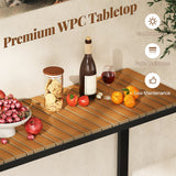 Mesa Consola Rectangular para Exteriores con Tablero de WPC de Larga Duración