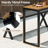 Mesa Consola Rectangular para Exteriores con Tablero de WPC de Larga Duración