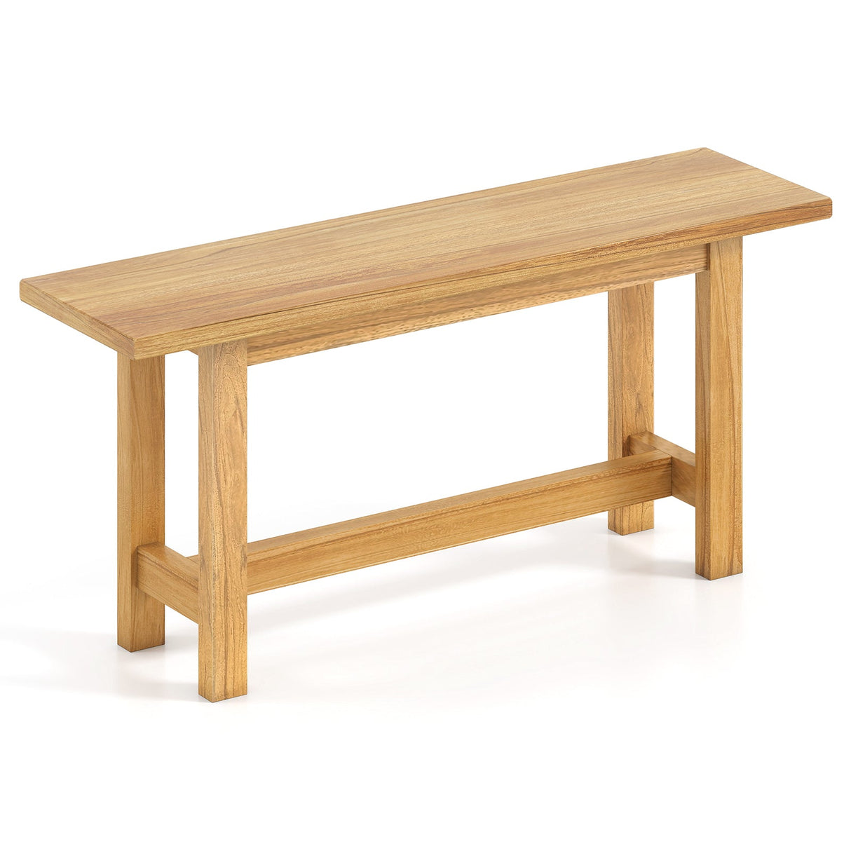 Banco de teca para exterior, ideal para porches, patios y piscinas