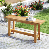 Banco de teca para exterior, ideal para porches, patios y piscinas