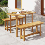 Banco de teca para exterior, ideal para porches, patios y piscinas