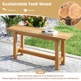 Banco de teca para exterior, ideal para porches, patios y piscinas