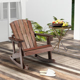 Sillón mecedora Adirondack de madera para niños con asiento de listones