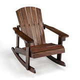 Sillón mecedora Adirondack de madera para niños con asiento de listones