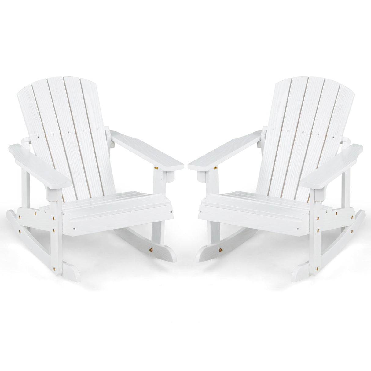 Sillón mecedora Adirondack de madera para niños con asiento de listones