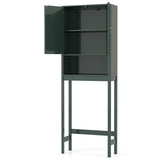 Over The Toilet Storage Cabinet with Fluted Doors