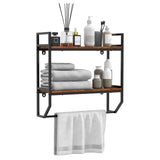 Estante de pared para baño sobre el inodoro con marco de metal