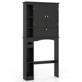 Over the Toilet Storage Cabinet with Adjustable Shelf and Bottom Bar-White
