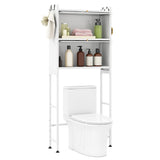 Over-the-toilet Cabinet Bathroom Organizer with 2 Flip-up Cabinets