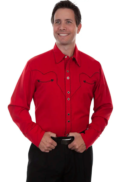 Camisa Western para Hombre Scully Candy Cane