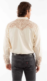 Camisa vaquera de hombre bordada Scully Silverado
