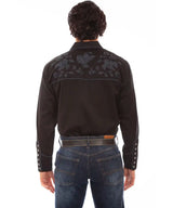 Scully Midnight Bloom - Embroidered Men's Western Shirt