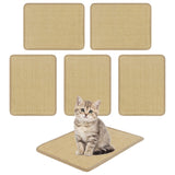 Juego de 12 alfombrillas rascadoras para gatos de 40 x 30 cm, almohadillas de sisal natural
