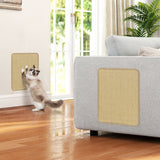Juego de 12 alfombrillas rascadoras para gatos de 40 x 30 cm, almohadillas de sisal natural