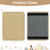 Juego de 12 alfombrillas rascadoras para gatos de 40 x 30 cm, almohadillas de sisal natural