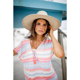 Peter Grimm Dune - Sombrero de Sol de Paja de Ala Ancha para Mujer